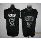 nba boston celtics #9 rondo black(white number)