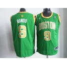 nba boston celtics #9 rondo green(gold number))[revolution 30 swingman]