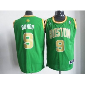 nba boston celtics #9 rondo green(gold number))[revolution 30 swingman]