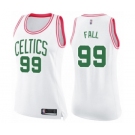 Women's Boston Celtics #99 Tacko Fall Swingman White Pink Fashion Basketball Jersey