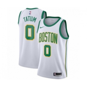 Women's Nike Boston Celtics #0 Jayson Tatum Swingman White NBA Jersey - City Edition