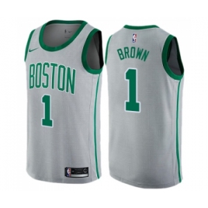 Women's Nike Boston Celtics #1 Walter Brown Swingman Gray NBA Jersey - City Edition