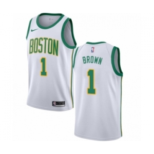 Women's Nike Boston Celtics #1 Walter Brown Swingman White NBA Jersey - City Edition