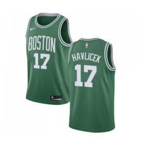 Women's Nike Boston Celtics #17 John Havlicek Swingman Green(White No.) Road NBA Jersey - Icon Edition