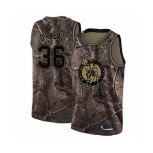 Women's Nike Boston Celtics #36 Shaquille O'Neal Swingman Camo Realtree Collection NBA Jersey