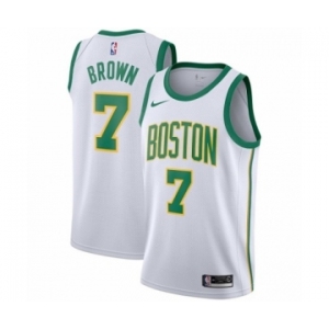 Women's Nike Boston Celtics #7 Jaylen Brown Swingman White NBA Jersey - City Edition