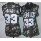 women nba boston celtics #33 bird camo