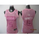 women nba boston celtics #5 garnett pink