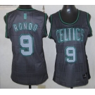 women nba boston celtics #9 rondo black-grey[2012]