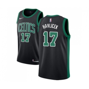Youth Adidas Boston Celtics #17 John Havlicek Authentic Black NBA Jersey - Statement Edition