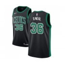 Youth Adidas Boston Celtics #36 Shaquille O'Neal Authentic Black NBA Jersey - Statement Edition
