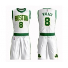 Youth Boston Celtics #8 Kemba Walker Swingman White Basketball Suit Jersey - City Edition