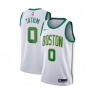 Youth Nike Boston Celtics #0 Jayson Tatum Swingman White NBA Jersey - City Edition
