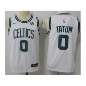 Youth Nike Boston Celtics #0 Jayson Tatum White NBA Swingman Jersey