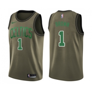 Youth Nike Boston Celtics #1 Walter Brown Swingman Green Salute to Service NBA Jersey