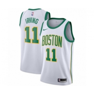Youth Nike Boston Celtics #11 Kyrie Irving Swingman White NBA Jersey - City Edition