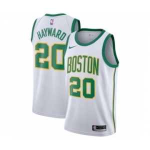 Youth Nike Boston Celtics #20 Gordon Hayward Swingman White NBA Jersey - City Edition