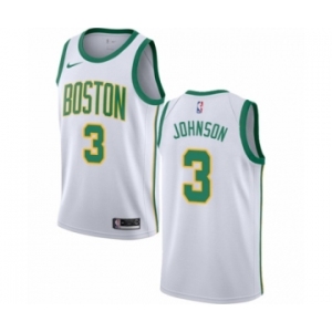 Youth Nike Boston Celtics #3 Dennis Johnson Swingman White NBA Jersey - City Edition