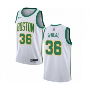 Youth Nike Boston Celtics #36 Shaquille O'Neal Swingman White NBA Jersey - City Edition