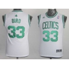 youth nba boston celtics #33 bird white[revolution 30 swingman]