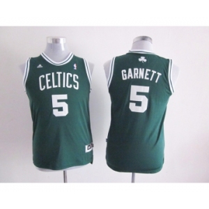 youth nba boston celtics #5 garnett green[revolution 30 swingman]