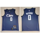 Clippers #0 Russell Westbrook Navy Nike 2023-24 City Edition Swingman Jersey