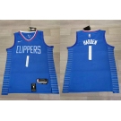 Clippers #1 James Harden Blue Nike 2023-24 City Edition Swingman Jersey