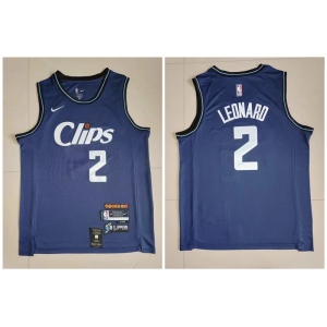 Clippers #2 Kawhi Leonard Navy Nike 2023-24 City Edition Swingman Jersey