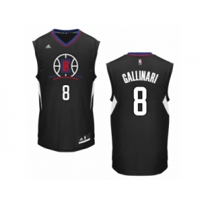 Men Adidas Los Angeles Clippers #8 Danilo Gallinari Swingman Black Alternate NBA Jersey