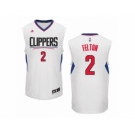 Men's Adidas Los Angeles Clippers #2 Raymond Felton Authentic White Home NBA Jersey