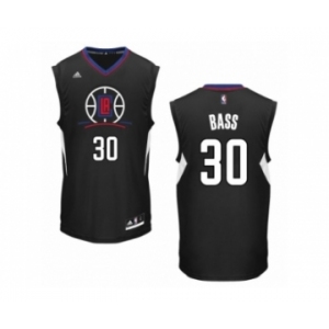 Men's Adidas Los Angeles Clippers #30 Brandon Bass Authentic Black Alternate NBA Jersey