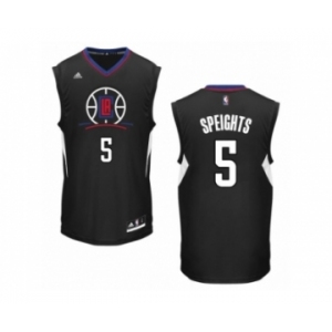 Men's Adidas Los Angeles Clippers #5 Marreese Speights Authentic Black Alternate NBA Jersey