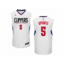 Men's Adidas Los Angeles Clippers #5 Marreese Speights Authentic White Home NBA Jersey