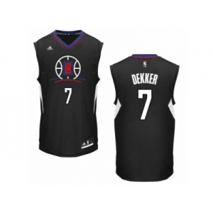 Men's Adidas Los Angeles Clippers #7 Sam Dekker Authentic Black Alternate NBA Jersey