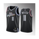 Men's Los Angeles Clippers #11 Jordan Miller Black 2023 Draft City Edition Stitched Jersey