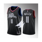 Men's Los Angeles Clippers #11 Jordan Miller Black 2023 Draft Statement Edition Stitched Jersey