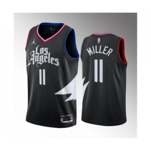 Men's Los Angeles Clippers #11 Jordan Miller Black 2023 Draft Statement Edition Stitched Jersey