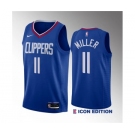 Men's Los Angeles Clippers #11 Jordan Miller Blue 2023 Draft Icon Edition Stitched Jersey