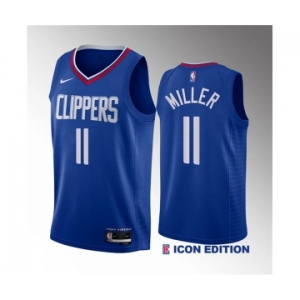 Men's Los Angeles Clippers #11 Jordan Miller Blue 2023 Draft Icon Edition Stitched Jersey