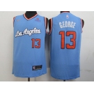 Men's Los Angeles Clippers #13 Paul George Light Blue Nike Swingman Jersey