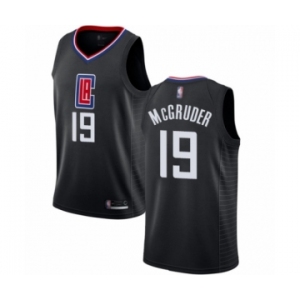 Men's Los Angeles Clippers #19 Rodney McGruder Authentic Black Basketball Jersey Statement Edition