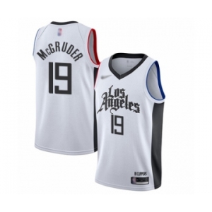Men's Los Angeles Clippers #19 Rodney McGruder Authentic White Basketball Jersey - 2019-20 City Edition