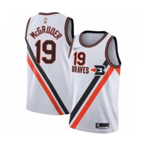 Men's Los Angeles Clippers #19 Rodney McGruder Authentic White Hardwood Classics Finished Basketball Jersey