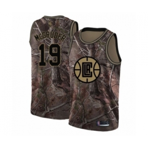 Men's Los Angeles Clippers #19 Rodney McGruder Swingman Camo Realtree Collection Basketball Jersey