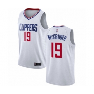 Men's Los Angeles Clippers #19 Rodney McGruder Swingman White Basketball Jersey - Association Edition