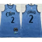 Men's Los Angeles Clippers #2 Kawhi Leonard Light Blue 2024 City Icon Sponsor Swingman Jersey