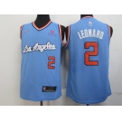 Men's Los Angeles Clippers #2 Kawhi Leonard Light Blue Nike Swingman Jersey