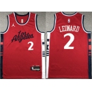 Men's Los Angeles Clippers #2 Kawhi Leonard Red Stitched Jersey