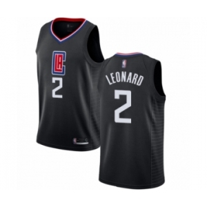 Men's Los Angeles Clippers #2 Kawhi Leonard Swingman Black Basketball Jersey Statement Edition