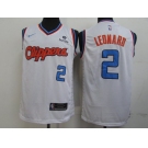 Men's Los Angeles Clippers #2 Kawhi Leonard White City Edition Nike Swingman Jerseys